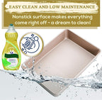 Ultra Cuisine 9x13 Inch Cake Baking And Brownie Pan - Easy Cleaning And Low Maintenance - Elevated Non-Stick Even Baking Experience - Food Safe Coating - Bake Like A Pro For A Lifetime