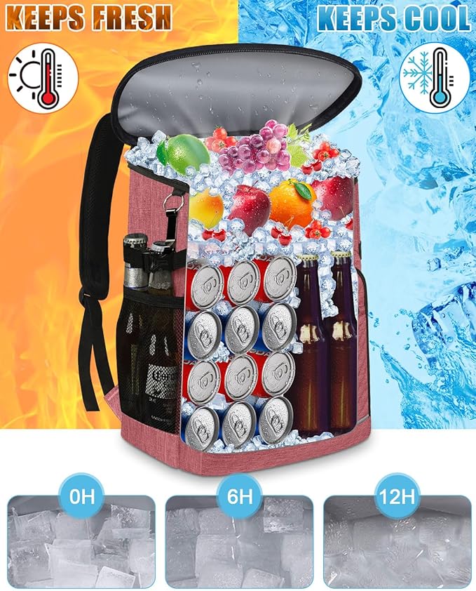 Cooler Backpack Insulated Leakproof Waterproof Backpack Cooler Bag 30/45 Cans, Large Capacity Lightweight Travel Camping Beach Backpack Cooler Ice Chest for Men and Women