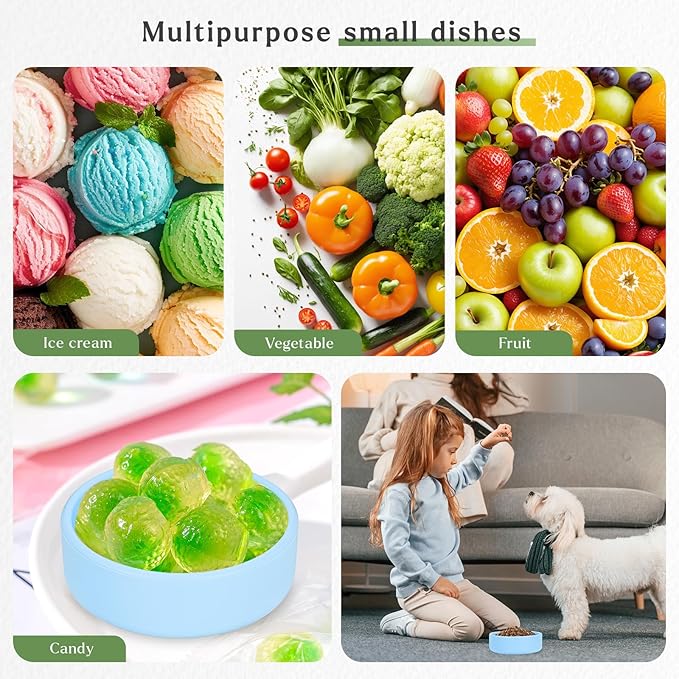 Silicone Egg Bites Molds - 2Pcs Air Fryer & Microwave Egg Maker Pan, 4 inch Reusable, Dishwasher Safe (Blue)