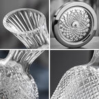 spinning wine decanter, 45 oz crystal rotating wine decanter with gift box, for wedding gift, birthday, banquet, supper