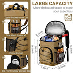 Cooler Backpack, Lightweight and Soft Backpack Cooler for Men Women, Insulated Lunch Bag for Camping Traveling Hiking