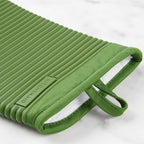 KITCHENAID Ribbed Soft Silicone Oven Mitt 2-Pack Set, 7.5"x13", Matcha