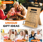 Retirement Gifts for Woman Cookbook Stand, Best Retiremen Gifts for Woman 2025, Happy Retirement Gifts for Women Men Mom Teacher Nurse Coworkers Retirees, Funny Retired Gifts Recipe Book Holder