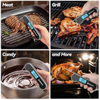 0.5 Sec Instant Read Meat Thermometer Digital with ±0.5℉ Precision, Food Thermometer for Cooking Kitchen Gadgets, Oven Grill Candy BBQ Essentials Accessories, Gifts for Him Dad Men Birthday, Grey