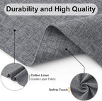 Homaxy Cloths Placemats for Dining Table Set of 4, Heat Resistant Washable Cotton Linen Blend Table Mats, Easy to Clean Place Mats for Indoor Outdoor Party Kitchen Decoration, 13" x 19", Dark Grey