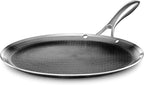 HexClad Hybrid Nonstick 12-Inch Griddle Pan, Stay-Cool Handle, Dishwasher-Friendly, Oven-Safe Up to 900°F, Induction Ready, Compatible with All Cooktops