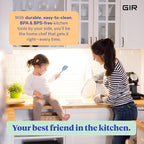 GIR: Get It Right Kitchen Silicone Spatula Turner - Non-Toxic Cooking Utensils for Nonstick Cookware, Cooking and Baking, Mini - 11IN - Slate