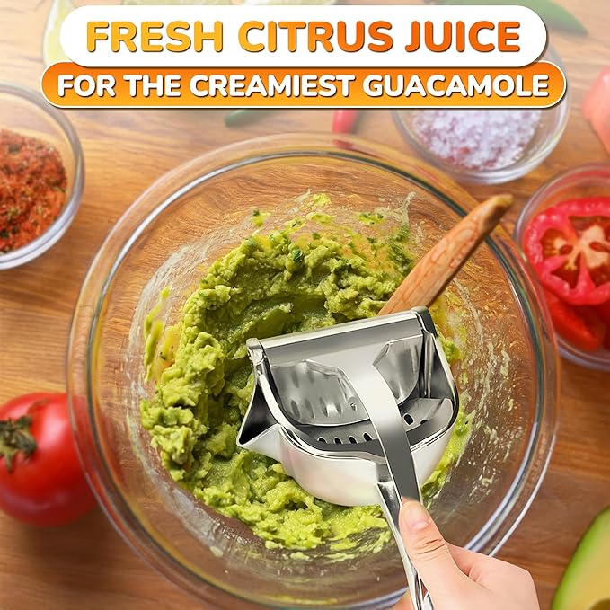 Aluminum Alloy Fresh Fruit Juice Extractor - Juice Squeezer Handheld, Ergonomic Grip, Easy to Use, 9.8" Length Hand Juicer Squeezer with 0.6L Capacity, Efficient Extraction of Citrus, and Other Fruits