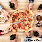 P&P CHEF Pizza Pan Bakeware for Home Kitchen, Stainless Steel Pizza Tray for Baking Pizza, Healthy & Reusable & Easy Clean, Oven & Freezer Safe, 10 Inch & Silver