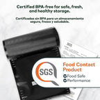 Vacuum Seal Rolls 11" x 50' 2 Pack (100 Feet Total) 5.5 Mil (Black and Black) - BPA Free Commerical Grade Food Saver for Storage, Sous Vide, and Meal Prep Sealer Bag