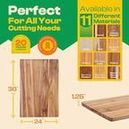 Riveira Teak Wood Cutting Board – Gourmet Teak Grandeur: 36 x 24 Wooden Cutting Board – Natural Wooden Cutting Boards For Kitchen Decorative – Innovative Juice Grooves Teak Wooden Chopping Board