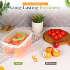 Fruit Storage Containers for Fridge - Keep Fruit & Veggie Fresh Longer - Rinse & Store Produce with Strainer - Berry/Vegetable Stackable Organizer - BPA-Free, Dishwasher Safe