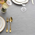 maxmill Square Tablecloth Swirl Design Water Resistance Antiwrinkle Heavy Weight Soft Table Cloth for Buffet Banquet Parties Event Holiday Dinner Square 52 x 52 Inch Light Grey