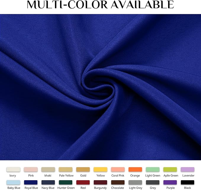 Softalker Rectangle Tablecloth, Waterproof & Stain Resistant Table Cloths Wrinkle Free Fabric Washable 210GSM Polyester Table Cover for Dining/Party/Outdoor - 60 x 102 inch,Royal Blue