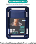 Baker's Secret Baking Sheets Non Stick, 3x Cookie Sheets for Oven, Diamond Texture Premium Air Flow, Set of 3 Baking Trays, Extra Thick 0.6mm with Diamond Base PFOA, PFOS, PTFE and PFAS free Bakeware