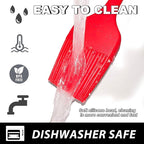 Anaeat 2 Pack Silicone Basting Pastry Brushes - Heat Resistant Brush with Soft Bristles, Hygienic One-Pieces Design, Marinade Brush Great in Baking for Spreading Oil Butter Sauce BBQ Grill