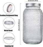 WELLIFE 3 Pack 64 oz Mason Jars Wide Mouth,Large Mason Jars for Pickling, Canning, Fermenting and Food Storage, Microwave & Dishwasher Safe