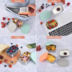 UPTRUST Stainless Steel Snack Containers for Kids, Easy Open Leak Proof, Small Food Containers with Silicone Lids, Perfect Metal Lunch Box for Daycare and School (3pcs 8oz)