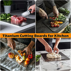 Titanium Cutting Board Pure Cutting Board for Kitchen Food-Grade Chopping Board for Meat, Vegetables & Fruits, Suitable For Kitchen & Outdoor Camping