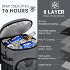 Cooler Backpack, Lightweight and Soft Backpack Cooler for Men Women, Insulated Lunch Bag for Camping Traveling Hiking