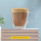 JoyJolt Savor Double Wall Insulated Glasses - Coffee Mugs (Set of 2) - 13.5-Ounces