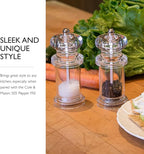 COLE & MASON 505 Salt Grinder - Clear Acrylic Mill Includes Precision Mechanism and Premium Sea Salt