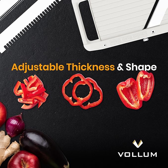 Narrow Mandoline Slicer for Kitchen – Professional Slicer Vegetable Cutter Japanese Mandoline Slicer with Interchangeable Stainless Steel Blades – Food Manual Slicer Handheld Mandoline Slicer