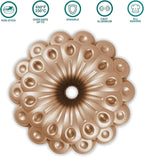 Baker's Secret Nonstick Fluted Cake Pan 10 Cups, Perfect for Fluted Cakes, Die Cast Aluminum Cake Pans, Easy Release, compatible with Fluted Cake Pans - The Cast Aluminum Collection (Marquise)