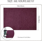 Romanstile Cloth Placemats Set of 8-12 x 18 Inch, Heat Resistant Double Layered Thickened Burlap Place Mats, Washable Linen Farmhouse Table Mats for Kitchen/Dining/Party/Outdoor, Purple