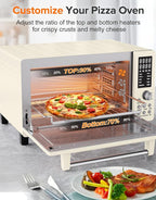 Nuwave Bravo Pro Smart Air Fryer Toaster Oven Combo, Airfryer Convection Oven Countertop, 10-in-1 Functions with Quicker & Even Crisp Technology, 1800W, 50-450°F, PFAS-Free, 21QT, Vanilla Cream