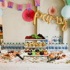 Extra Large 3 Tier Serving Tray Set, 24x22x9.7 inch Cupcake Fruit Cookie Dessert Table Display Stands Melamine Tiered Platters Food Trays for Party Buffet Entertaining, White
