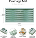 2PCS11.8 * 5.9in Green Bar Mat, Prevent Cups and Glasses from Sliding and Protect The Surface of The Table from Being Easily Damaged, Suitable for Bars, Home Bars and Coffee Bars