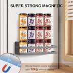 Uten Large Spice Rack for Refrigerator, 2 Pack Strong Magnetic Shelves, Moveable Fridge Organizer for Kitchen Holding Spices, Jars