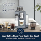 De'Longhi Rivelia Automatic Espresso Machine, Grinder & Frother, Easy Bean Switching, Pebble Gray
