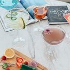 MORA Pure Nick and Nora Glasses, Set of 4-6oz - Smaller Cocktail Glass for Bijou, Old Pal, Aperitifs, Negroni, Vermouth, Wine, etc. Hand Blown Premium Crystal - Classic Bartender Mixology Glassware