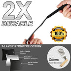 Anaeat Silicone Thin Spatula Set of 2 - Mini Brownie Serving Spatulas - Non Stick Spurtle Turner for Easy Cooking Eggs, Omelet, Pancake, Burgers, Pizza, Steak, Crepes, Heat Resistant & BPA Free