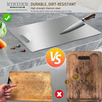 Titanium Cutting Board 2025 New Upgrade 100% Pure Titanium Cutting Boards for Kitchen - Double-Sided Food-Grade Chopping Board Non-Stick Durable and easy to clean (15.3 x 11 in)