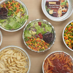 CURTA 8" Round Aluminum Foil Pans with Clear Lids | Heavy Duty | Great for Broiling, Baking, Storage, Roasting, Takeout, Air Fryer | 100 Pack