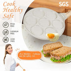 Pancake Pan Suitable for All Cooktops, 7-cup Pancake Maker, Nostick Granite Mini pancake with PFOA Free Coating, Sarten Para Pancakes 1-pcak