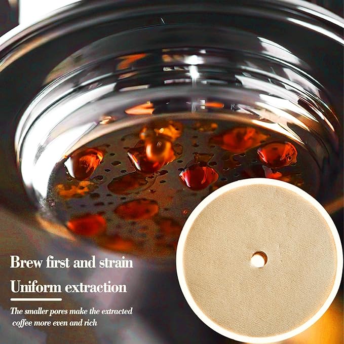 400 Count Percolator Coffee Filters, 3.75 In Unbleached Round Coffee Paper Filter for Percolator Coffee Pot, Disposable Disc Coffee Filter Suitable for Camping, Home, Office