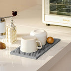 2PCS11.8 * 5.9in Gray Bar Mat, Prevent Cups and Glasses from Sliding and Protect The Surface of The Table from Being Easily Damaged, Suitable for Bars, Home Bars and Coffee Bars