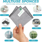 12 Pcs New Upgrade 3-Layer Non Scratch Wire Dishcloth,Cleans Fast Without Scratching, Stands Up to Stuck-on Grime, Multi-Surface Safe, Cleaning Power for Everyday Jobs 7.87“ x 7.87”