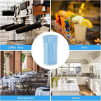 500 Pcs Light Blue Coffee Stir Sticks Set 5x0.12 inch Cocktail Straws Acrylic Stir Stick Holder Baby Blue Straws Disposable Drink Stirrers for Coffee Bar Tea Party Supplies Home