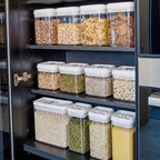 Felli Flip Tite Food Storage Container 5" LARGE Size Airtight Lid Lock Top, Stackable Kitchen Canister for Space Saving, Pantry Fridge Cupboard Organizer, Spice Seasoning Pet Treats Snack (1.1 qt)