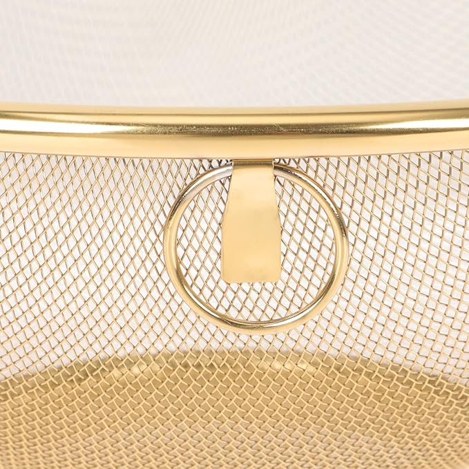 Vegetables Mesh Strainer Stainless Steel Mesh Colander Kitchen Fine Mesh Strainer Bowl Straining Screen Basket Drainer (18X18CM) Metal Food Strainer