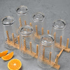 Acrylic Clear Highball Plastic Cups | Plastic Reusable Tumblers 22oz (Set of 6) | Stackable | BPA-free Tumblers | Shatterproof | Top-rack Dishwasher Safe