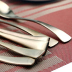 24-Piece Flatware Set,Extra Thick Heavy Duty - 18/10 Stainless Steel Cutlery Sets,High Matte Rose Gold Finish Silverware Flatware Sets Service for 4,Use for Home,Tableware Utensil Sets