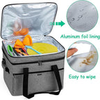 Yarwo Large Slow Cooker Travel Bag Compatible with Crock-Pot/Hamilton Beach 8-10 Quart, Double Layers Slow Cooker Carrier Case for Kitchen Appliance and Accessories, Upgraded Version, Gray (Bag Only)