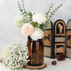 DHSBTLS 32 oz Glass Mason Jars, 6 Pack Amber Wide Mouth Glass Canning Jars with Silver Aluminum Lids and Bands, Airtight Jars for Food Storage, Canning, Overnight Oats, Fermenting, Pickling, Decor