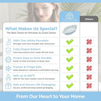 Heartland Home Porcelain Mini Casserole Dish Oval Au Gratin Dish (4pc Set). Cauliflower Baking Dish, Banana Split Bowls, Single Serving Dishes, Small Individual Gratin Dishes Set